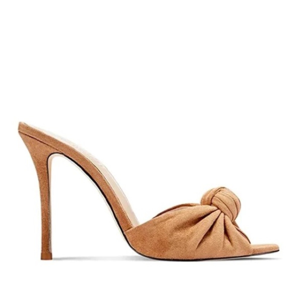 Femme LA Janis Mule Heels - Camel suede - size 9 , size 39-  BRAND NEW